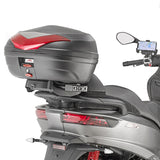 Top Case K42N 42 Lt + Rear-Rack Monolock - Kappa Moto Compatible With Piaggio Mp3 350 - 500 Business (2018-2021)