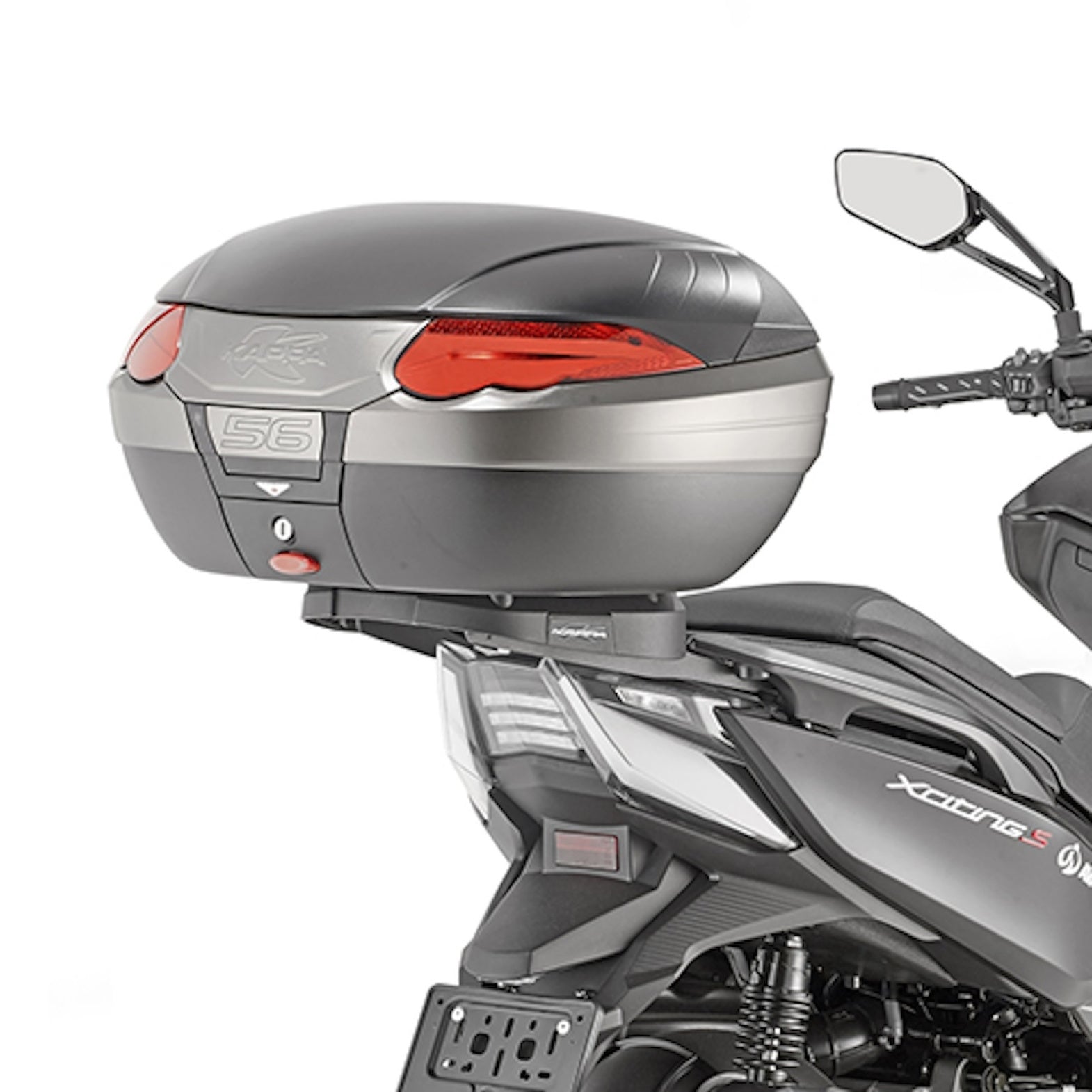 Top Case K29N 29 Lt + Rear-Rack Monolock - Kappa Moto Compatible With Kymco Xciting 400 I S (2018-2023)