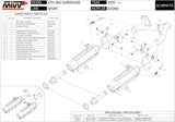 Doble Salida De Escape Con Catalizador Y Homologación Acústica Suono Acero Negro Carbono - Mivv Compatible Con Ktm 990 Super Duke (2005-2011)