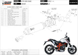 Tubo De Escape Con Homologación Acústica Gp Acero Negro - Mivv Compatible Con Ktm 690 Duke (2012-2018)