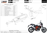 Tubo De Escape Con Homologación Acústica Suono Acero Negro Carbono - Mivv Compatible Con Ktm 690 Duke (2012-2018)