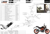 Complete Catalytic Exhaust System With Sound Certification Gp Carbon - Mivv Compatible With Ktm 390 Duke (2013-2016)