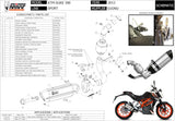 Sistema De Escape Completo Sin Catalizador Y Con Homologación Acústica Suono Acero Negro Carbono - Mivv Compatible Con Ktm 390 Duke (2013-2016)