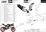 Sistema De Escape Completo Con Catalizador Y Homologación Acústica Gp Acero Negro - Mivv Compatible Con Ktm Rc 390 (2014-2016)