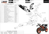 Sistema De Escape Completo Con Catalizador Y Homologación Acústica Gp Acero Negro - Mivv Compatible Con Ktm Rc 125 (2014-2016)