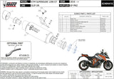 Tubo De Escape Con Homologación Acústica Gppro Acero Negro - Mivv Compatible Con Ktm 1290 Superduke Gt (2016-2024)
