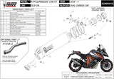 Exhaust Tip With Noise Certification Oval Carbon Carbon - Mivv Compatible With Ktm 1290 Superduke Gt (2016-2024)