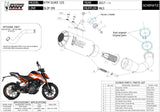 Uncatalysed Exhaust System Without Sound Certification Mk3 Steel Black - Mivv Compatible With Ktm 125 Duke (2017-2020)