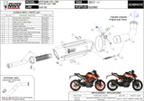 Non-Catalytic Exhaust Tip With Sound Certification Suono Steel Black Carbon - Mivv Compatible With Ktm 125 Duke (2017-2020)