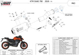 Tubo De Escape Sin Catalizador Y Sin Homologación Acústica Mk3 Acero - Mivv Compatible Con Ktm 790 Duke (2018-2020)