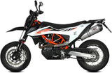 Tubo De Escape Sin Catalizador Y Sin Homologación Acústica Oval Titano Carbono - Mivv Compatible Con Ktm 690 Smc R (2020-2024)