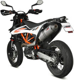Tubo De Escape Sin Catalizador Y Sin Homologación Acústica Oval Titano Carbono - Mivv Compatible Con Ktm 690 Smc R (2020-2024)