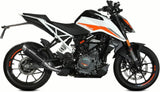 Sistema De Escape Completo Sin Catalizador Y Con Homologación Acústica Gppro Acero Negro - Mivv Compatible Con Ktm 125 Duke (2021-2023)