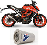 Tubo De Escape Sin Homologación Acústica Gp2R-R Acero Inox - Termignoni Compatible Con Ktm 390 Duke (2017-2019)
