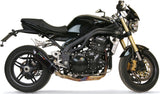 Exhaust Tip With Noise Certification Furore Aluminium Black - Gpr Compatible With Triumph Speed Triple 1050 (2005-2006)