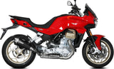 Tubo De Escape Con Homologación Acústica Delta Race Acero Negro Carbono - Mivv Compatible Con Moto Guzzi V 100 Mandello 1000 (2022-2024)