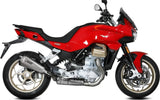 Tubo De Escape Con Homologación Acústica Delta Race Acero Carbono - Mivv Compatible Con Moto Guzzi V 100 Mandello 1000 (2022-2024)