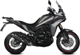 Exhaust Tip With Noise Certification Suono Steel Black Carbon - Mivv Compatible With Moto Morini X-Cape 649 (2021-2024)