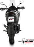 Tubo De Escape Con Homologación Acústica Suono Acero Negro Carbono - Mivv Compatible Con Moto Morini X-Cape 649 (2021-2024)