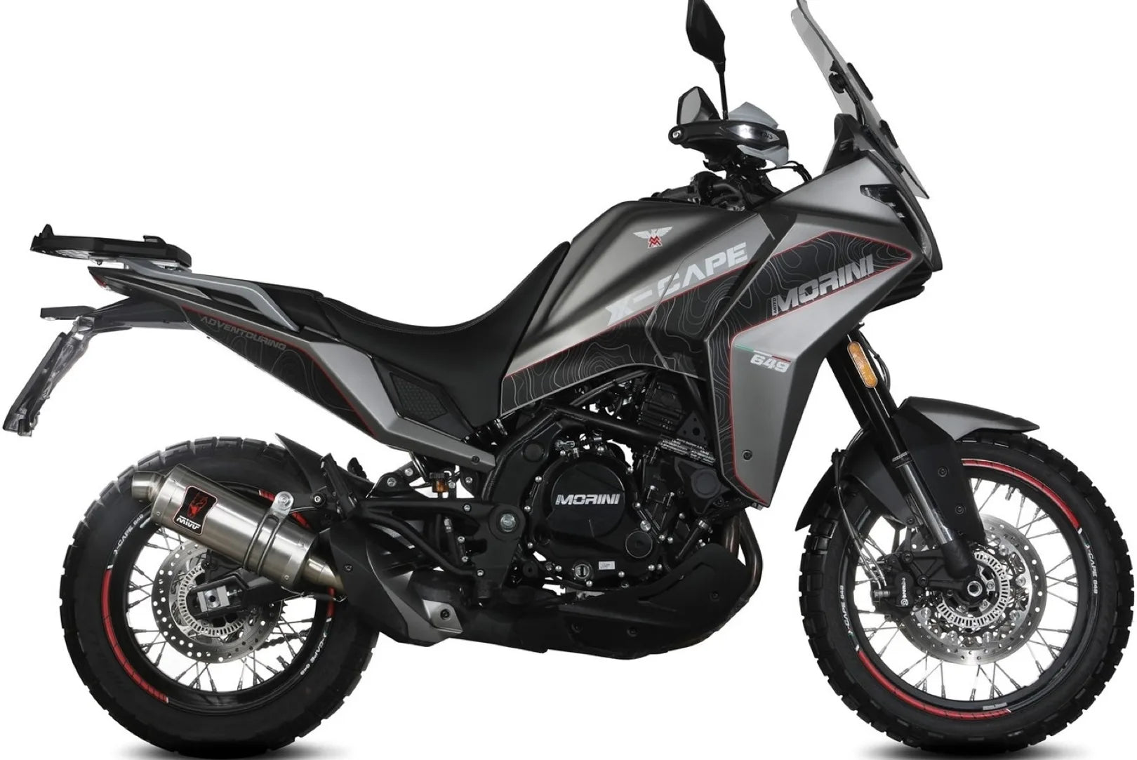 Tubo De Escape Sin Catalizador Y Con Homologación Acústica Dakar Acero - Mivv Compatible Con Moto Morini X-Cape 649 (2021-2024)