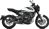 Tubo De Escape Sin Catalizador Y Sin Homologación Acústica Oval Acero Negro Carbono - Mivv Compatible Con Moto Morini Seiemmezzo Scr 650 (2022-2024)