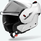 Casco Modular Para Moto Airoh Mathisse Ii - Mth214 Thermoplastic Hrt Blanco Gloss Color Talla Xxxl