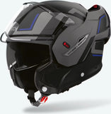 Casco Modular Para Moto Airoh Mathisse Ii - Mth2G18 Thermoplastic Hrt Azul Mate Genius Talla L
