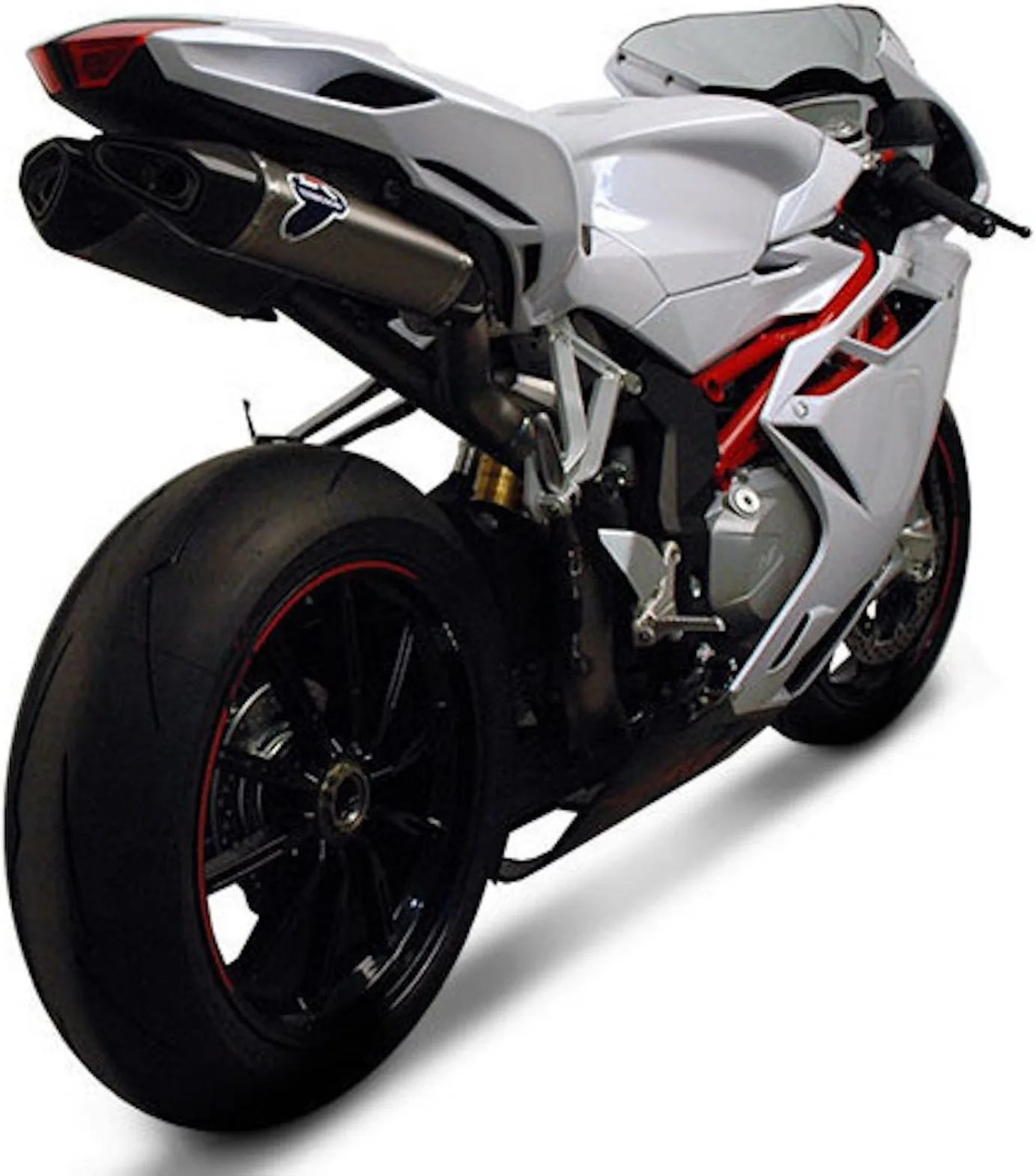 Sistema De Escape Completo Sin Homologación Acústica Force Full Titano Copa Carbono - Termignoni Compatible Con Mv Agusta F4 (2012-2020)