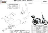 Sistema De Escape Completo Sin Catalizador Y Con Homologación Acústica Mover Acero Negro - Mivv Compatible Con Honda Sh 125 (2013-2016)