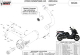 Sistema De Escape Completo Sin Catalizador Y Sin Homologación Acústica Mover Acero Negro - Mivv Compatible Con Kymco Downtown 125 (2009-2016)