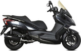 Complete Catalytic Exhaust System With Sound Certification Mover Steel Black - Mivv Compatible With Kymco Downtown 300 (2009-2017)