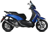 Sistema De Escape Completo Sin Catalizador Y Sin Homologación Acústica Mover Acero Negro - Mivv Compatible Con Piaggio Beverly 350 (2017-2020)