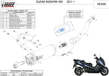 Tubo De Escape Con Catalizador Y Homologación Acústica Mover Acero Negro - Mivv Compatible Con Suzuki An 400 Burgman (2017-2020)