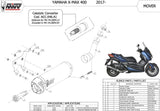 Tubo De Escape Con Catalizador Y Homologación Acústica Mover Acero Negro - Mivv Compatible Con Yamaha X-Max 400 (2017-2020)