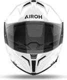 Casco Integral Para Moto Airoh Matryx - Mx14 Composite Carbon Blanco Gloss Color Talla Xs