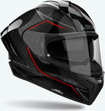 Casco Integral Para Moto Airoh Matryx - Mxcs99 Full Carbon 6K Gloss Carbon Stylish Talla L