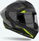 Casco Integral Para Moto Airoh Matryx - Mxrk31 Composite Carbon Amarillo Mate Rocket Talla Xxl