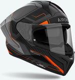 Casco Integral Para Moto Airoh Matryx - Mxrk32 Composite Carbon Naranja Mate Rocket Talla Xs