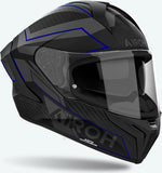 Casco Integral Para Moto Airoh Matryx - Mxse18 Composite Carbon Azul Mate Sentinel Talla L