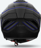 Full-Face Motorcycle Helmet Airoh Matryx - Mxse18 Composite Carbon Matte Blue Sentinel Size Xxl