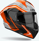 Casco Integral Para Moto Airoh Matryx - Mxw32 Composite Carbon Naranja Gloss Wide Talla Xl
