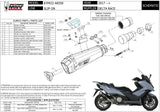 Tubo De Escape Con Catalizador Y Homologación Acústica Delta Race Acero Carbono - Mivv Compatible Con Kymco Ak 550 (2017-2020)