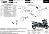 Uncatalysed Exhaust System Without Sound Certification Gppro Carbon - Mivv Compatible With Kymco Ak 550 (2017-2020)
