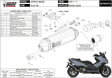 Tubo De Escape Sin Catalizador Y Con Homologación Acústica Speed Edge Acero Negro Carbono - Mivv Compatible Con Kymco Ak 550 (2017-2020)