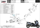 Complete Exhaust System Without Catalytic Converter And Without Sound Certification Delta Race Stainless Steel Carbon - Mivv Compatible With Kymco Ak 550 (2017-2020)