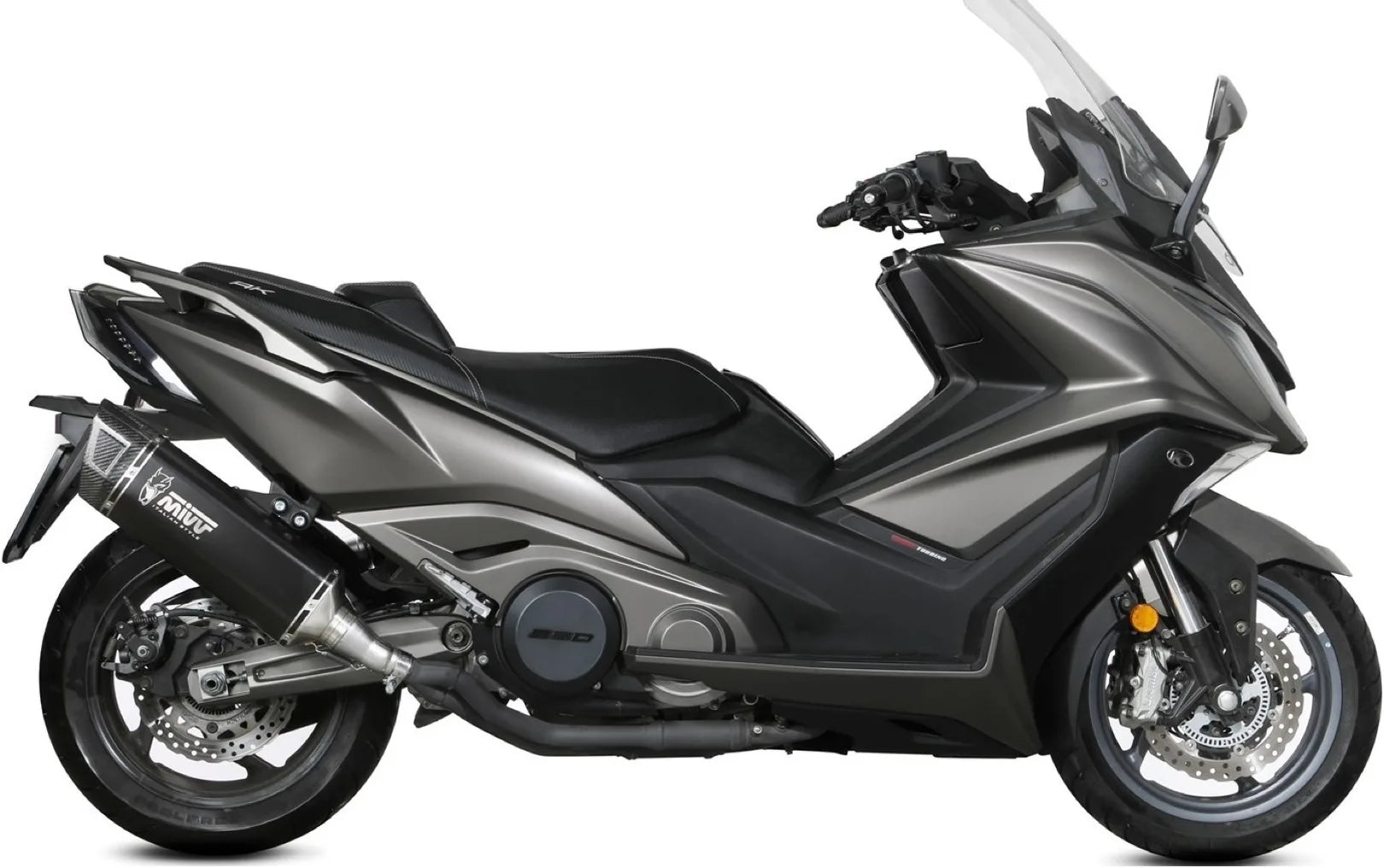 Tubo De Escape Con Catalizador Y Homologación Acústica Sr-1 Acero Negro - Mivv Compatible Con Kymco Ak 550 (2021-2024)