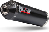 Complete Non-Catalytic Exhaust System With Sound Certification Oval Steel Black Carbon - Mivv Compatible With Kymco Ak 550 (2017-2020)