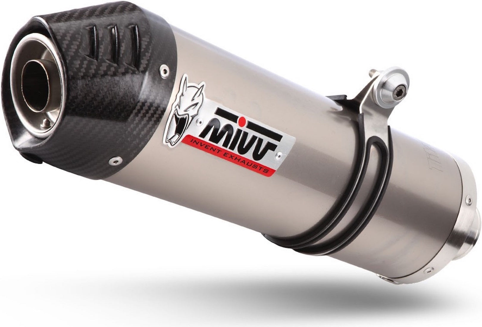 Exhaust Tip With Noise Certification Oval Titanium Carbon - Mivv Compatible With Triumph Tiger 1050 Sport (2017-2020)