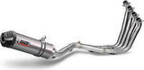 Sistema De Escape Completo Con Catalizador Y Homologación Acústica Oval Titano Carbono - Mivv Compatible Con Kawasaki Z 650 (2017-2023)