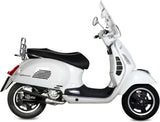 Sistema De Escape Completo Con Catalizador Y Homologación Acústica Delta Race Acero Negro Carbono - Mivv Compatible Con Piaggio Vespa Gts 300 (2008-2020)